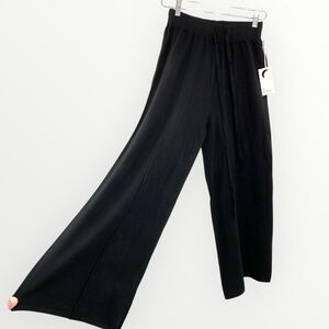 Luna Soft Black Wide Leg‎ Pants Women’s Sz XL Pull On Cozy Drawstring Lounge